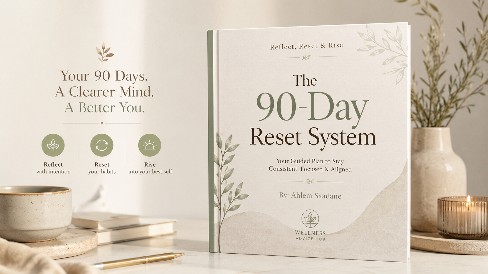 the 90 day reset system digital workbook by Ahlem Saadane