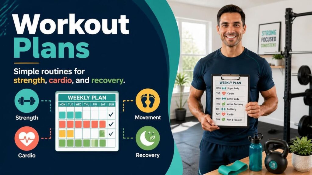Printable Workout Plans for home and gym workouts